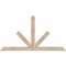 Ekena Millwork Saratoga Smooth Timber Gable Bracket, Douglas Fir, 60"W x 32"H x 1 1/2"D x 3 1/2"F, 13/12 Pitch GBW060X32X0204SAR00SDF - alternate 1